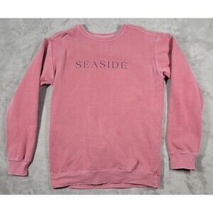 Seaside Crewneck Sweatshirt Red Size Small New Town Old Ways FL Beach Island
